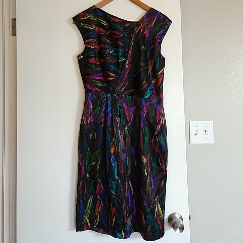 Milly feather print dress 8